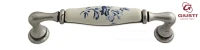 uchwyt  porcelanowy  M 62,01,25,15G srebrny postarzany, ivory porcelana