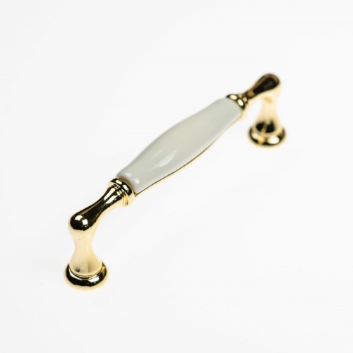 uchwyt porcelanowy M 62,01,00,GLG złoty połysk, ivory porcelana