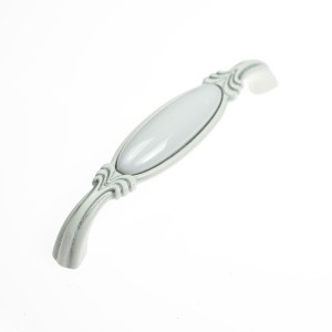 uchwyt porcelanowy  M 78.00.00.T4G metal srebrny przecierany bielą